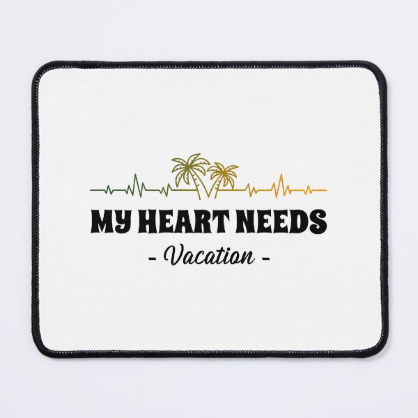 Item preview, My Heart Needs Vacation Heartbeat Palm Art designed and sold by AhinoraArtShop.