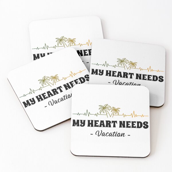 Item preview, My Heart Needs Vacation Heartbeat Palm Art designed and sold by AhinoraArtShop.