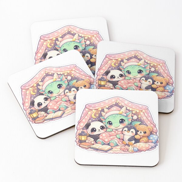 Item preview, Kawaii Baby Dragon Sticker | Cute Panda Penguin Teddy Bear Marshmallow Fantasy designed and sold by Sidra digital art 8277237.