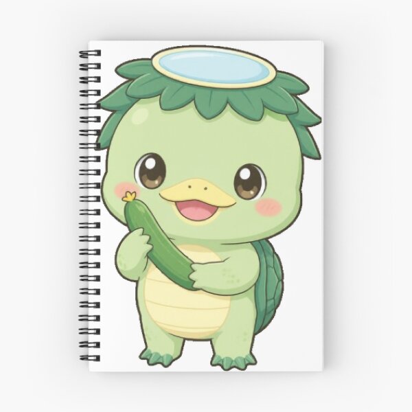 Item preview, Cute Kappa Holding a Cucumber | Kawaii Japanese Yokai designed and sold by vekotpu.