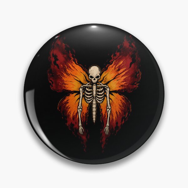 Item preview, Skeleton Butterfly with Fiery Wings Halloween Design designed and sold by rafaeltto.