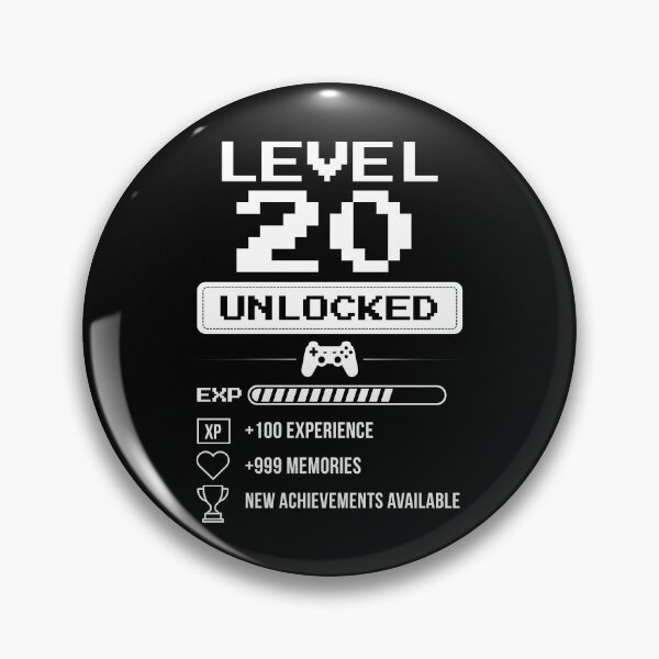Item preview, Level 20 Unlocked birthday gift designed and sold by NumbersFort.