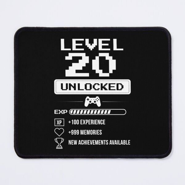 Item preview, Level 20 Unlocked birthday gift designed and sold by NumbersFort.