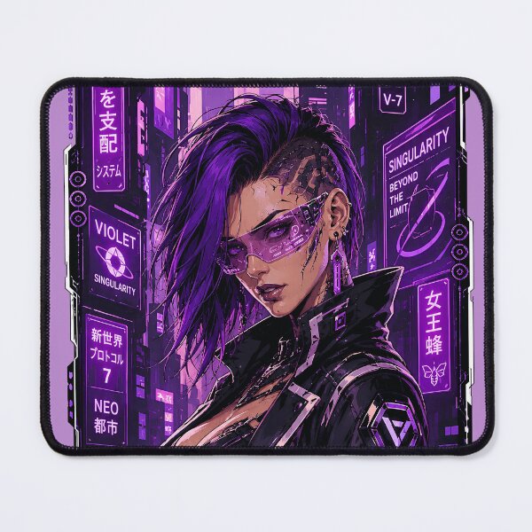 Item preview, Cyberpunk Girl With Luxury Tech Interface Design Artwork designed and sold by BorgSpareParts.