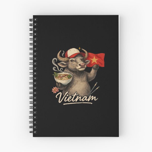Item preview, Vietnam Water Buffalo Vietnamese Flag Pho Noodle Bowl Mascot designed and sold by Enea Kelo.