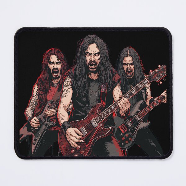 Item preview, Heavy Metal Guitar Trio Dark Rock Illustration designed and sold by muhammadkhafidh.
