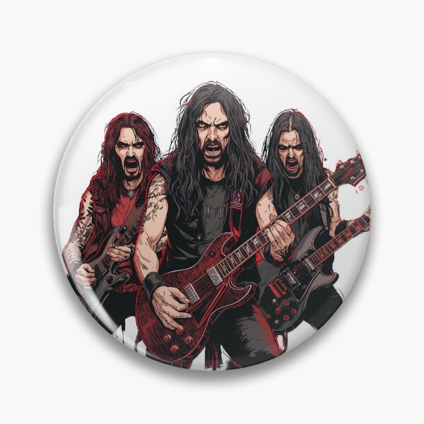 Item preview, Heavy Metal Guitar Trio Dark Rock Illustration designed and sold by muhammadkhafidh.