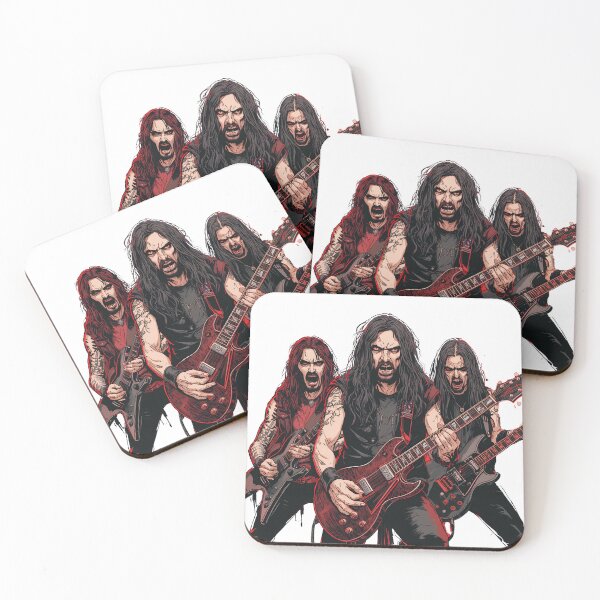 Item preview, Heavy Metal Guitar Trio Dark Rock Illustration designed and sold by muhammadkhafidh.