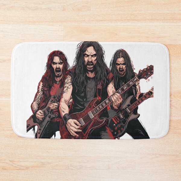 Item preview, Heavy Metal Guitar Trio Dark Rock Illustration designed and sold by muhammadkhafidh.