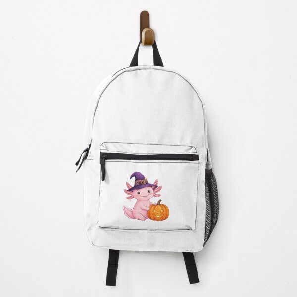 Item preview, Halloween Axolotl in Purple Hat and Pumpkin designed and sold by SOUFIANE1991.