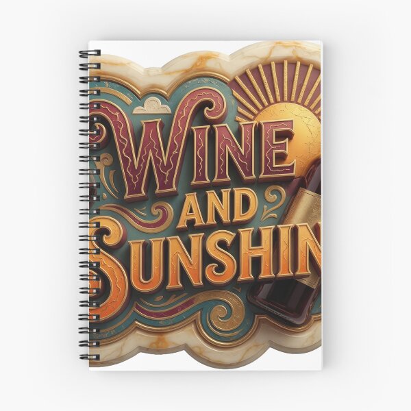 Item preview, Trendy Orange WINE AND SUNSHINE 3D Text Art designed and sold by dazzlemakers.