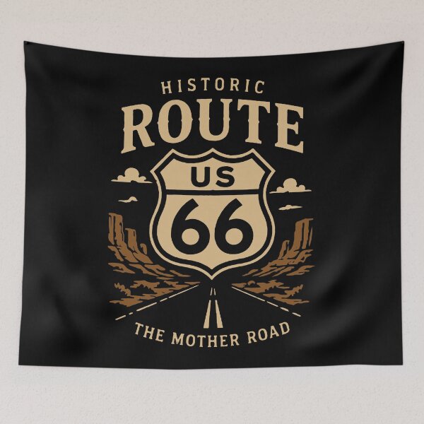 Item preview, Historic Route 66 Vintage T-Shirt Design designed and sold by phsycartwork.