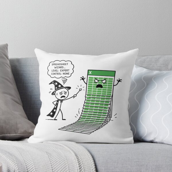 Item preview, Funny Excel Spreadsheet Wizard Stick Figure Cartoon designed and sold by Ink Matrix.