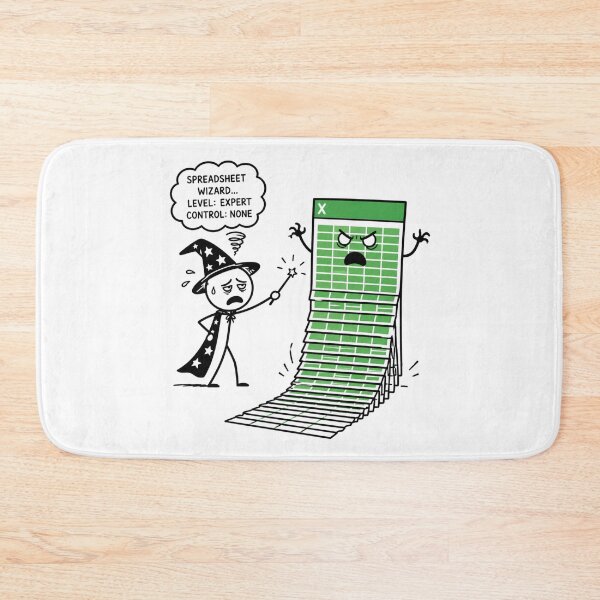 Item preview, Funny Excel Spreadsheet Wizard Stick Figure Cartoon designed and sold by Ink Matrix.