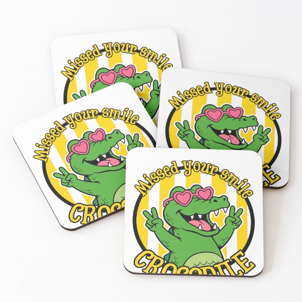 Item preview, Missed Your Smile Crocodile - Funny Back To School Crocodile With Heart Glasses designed and sold by Neurospicy Trolls.