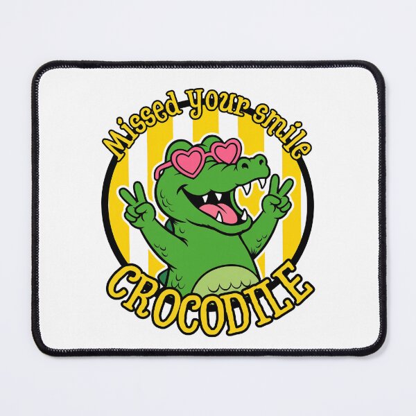 Item preview, Missed Your Smile Crocodile - Funny Back To School Crocodile With Heart Glasses designed and sold by Neurospicy Trolls.