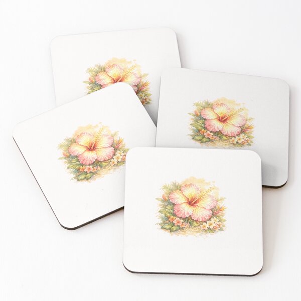 Item preview, Single Tropical Sunrise Hibiscus | Watercolor Tropical Floral Art | Botanical Flower Illustration designed and sold by Nolmo.