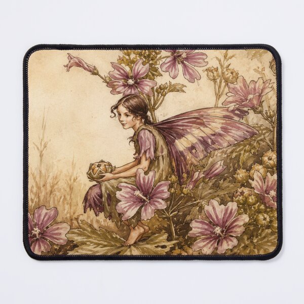 Item preview, The Letter M by Cicely Mary Barker - Fairy Wall Art – Vintage Mallow Flower Fairy – Nursery Decor designed and sold by RickE.
