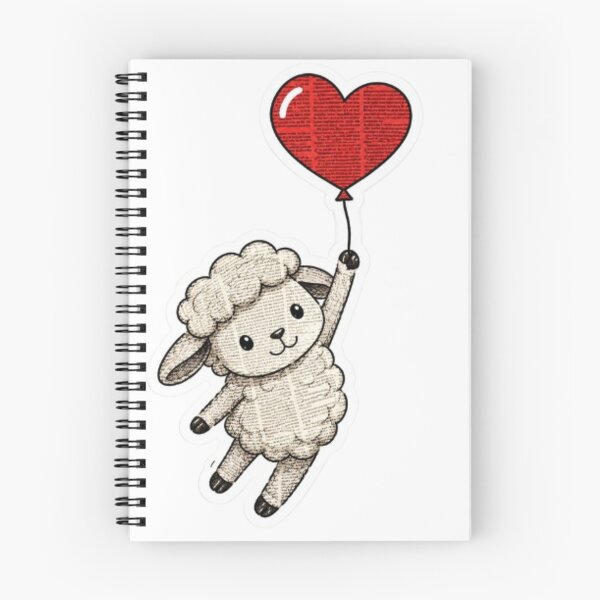 Item preview, Newspaper Sheep Heart Balloon designed and sold by Snurly.