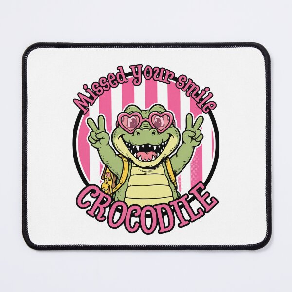 Item preview, Missed Your Smile Crocodile - Cute Back To School Crocodile With Backpack designed and sold by Neurospicy Trolls.