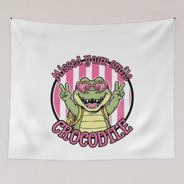 Item preview, Missed Your Smile Crocodile - Cute Back To School Crocodile With Backpack designed and sold by Neurospicy Trolls.