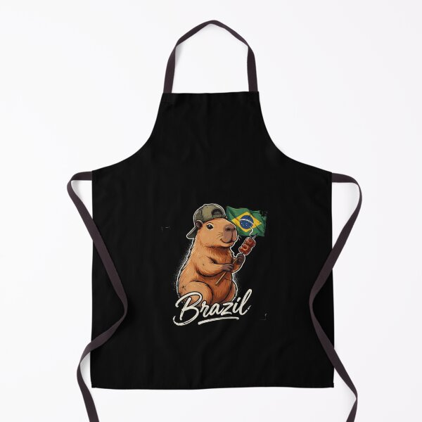 Item preview, Brazil Capybara Brazilian Flag Churrasco Skewer Meat Mascot designed and sold by Enea Kelo.