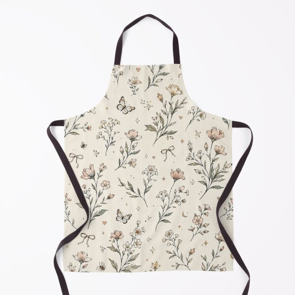 Item preview, Vintage Wildflower Seamless Pattern | Cottagecore Botanical Floral Line Art | Beige Floral Aesthetict designed and sold by Sondosyazanart.