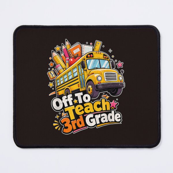 Item preview, Off to Teach 3rd Grade Third Grade Teacher Back to School Bus designed and sold by mari-kayden.