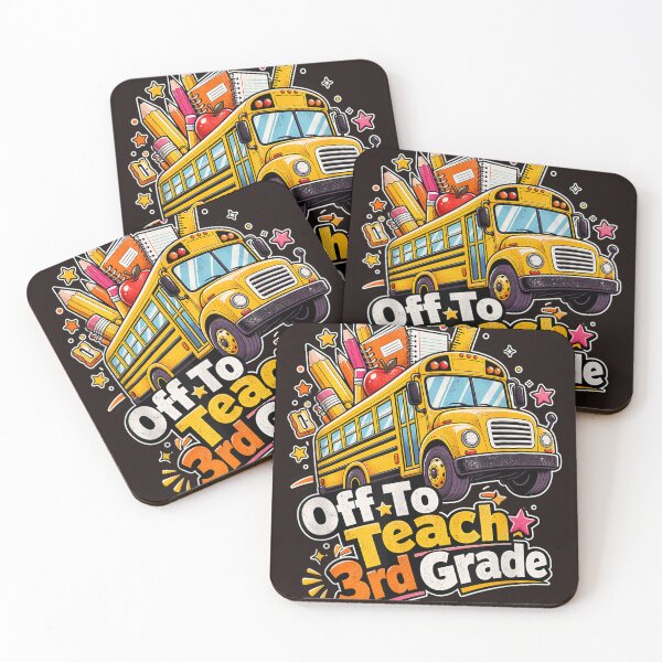 Item preview, Off to Teach 3rd Grade Third Grade Teacher Back to School Bus designed and sold by mari-kayden.
