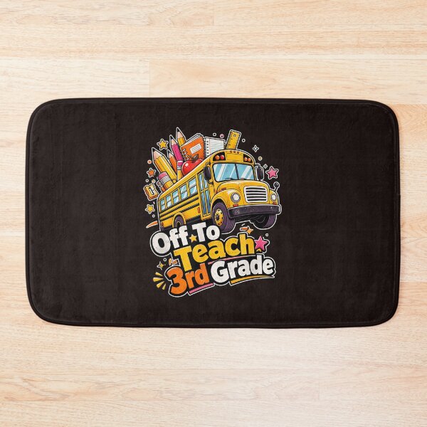 Item preview, Off to Teach 3rd Grade Third Grade Teacher Back to School Bus designed and sold by mari-kayden.