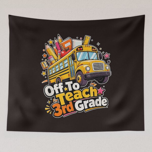 Item preview, Off to Teach 3rd Grade Third Grade Teacher Back to School Bus designed and sold by mari-kayden.