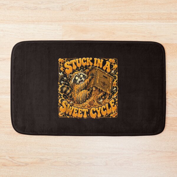 Item preview, Funny Honey Raccoon Stuck in a Sweet Cycle Vintage Beekeeper Design designed and sold by mari-kayden.