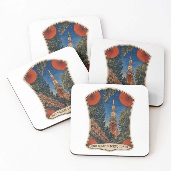 Item preview, Tokyo Tower Ukiyo-e Night – Japanese Wagasa & Edo Art designed and sold by aoisora-kiki55.