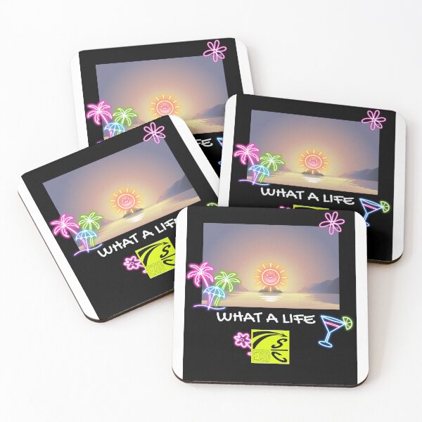 Item preview, EXO SC What a Life Neon Palm Tree Beach Sunset Graphic designed and sold by Gameshalah's Designs Hub.