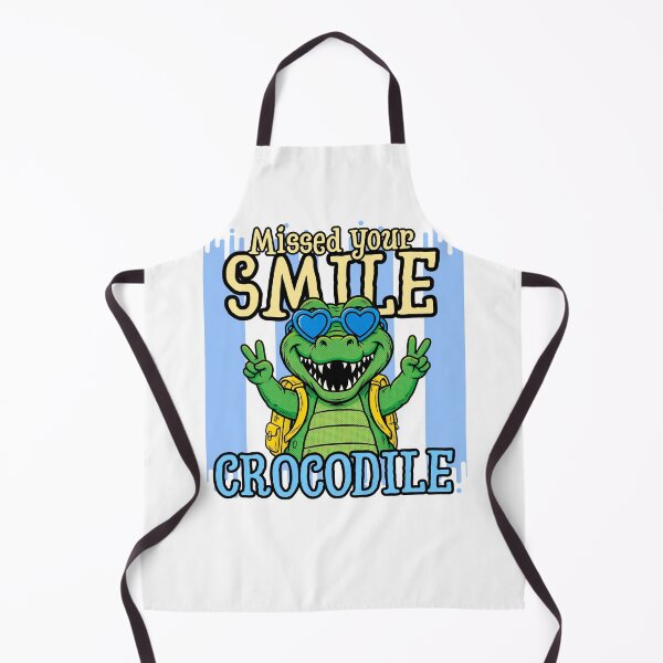Item preview, Missed Your Smile Crocodile - Funny Student Crocodile With Blue Heart Glasses designed and sold by Neurospicy Trolls.