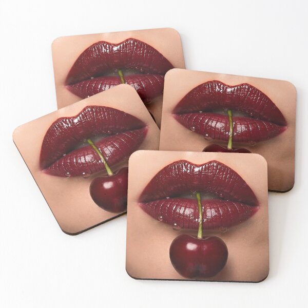 Item preview, Glossy Cherry Lips Aesthetic designed and sold by abanoubnabil.