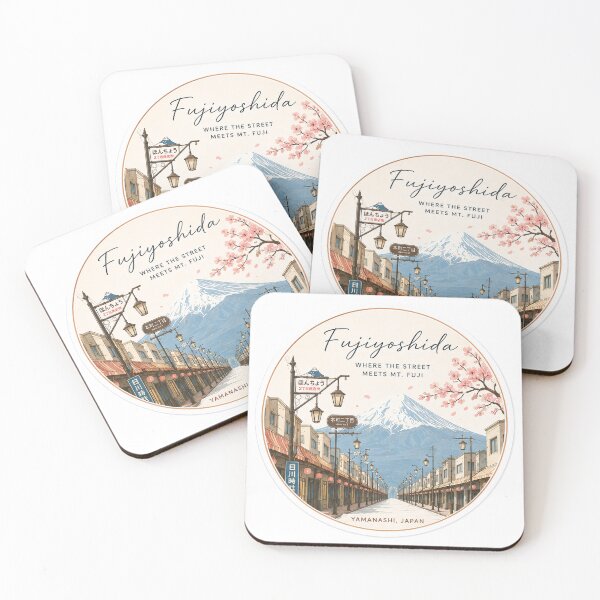 Item preview, Fujiyoshida Where the Street Meets Mt. Fuji Sticker | Elegant Japan Travel Art designed and sold by aoisora-kiki55.