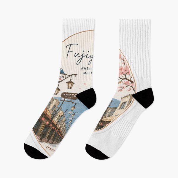 Item preview, Fujiyoshida Where the Street Meets Mt. Fuji Sticker | Elegant Japan Travel Art designed and sold by aoisora-kiki55.