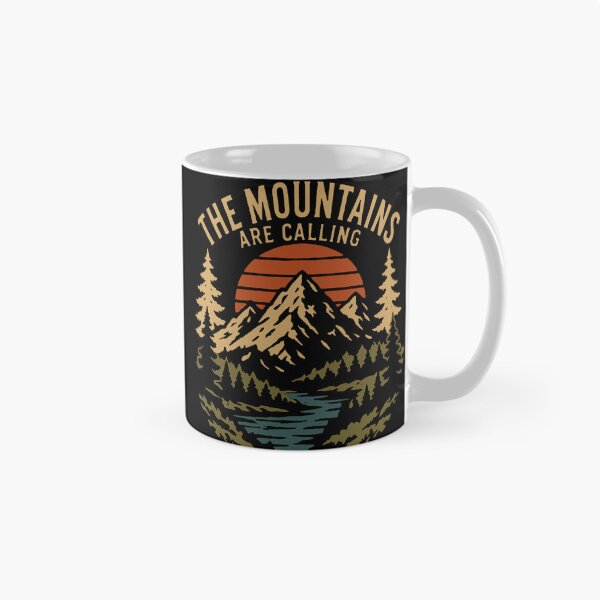 Item preview, The Mountains Are Calling Vintage Outdoor T-Shirt Design designed and sold by phsycartwork.