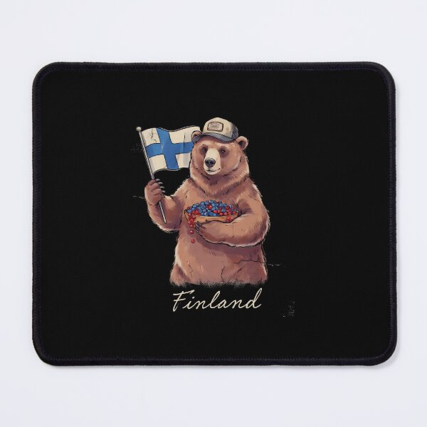 Item preview, Finland Brown Bear Finnish Flag Berry Bowl Mascot designed and sold by Enea Kelo.