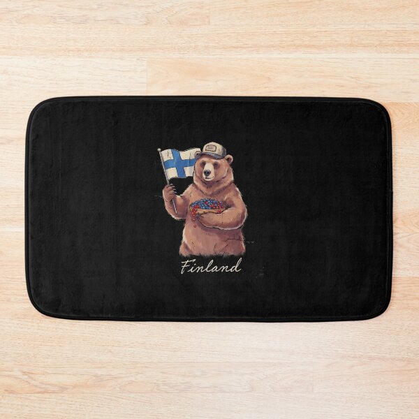 Item preview, Finland Brown Bear Finnish Flag Berry Bowl Mascot designed and sold by Enea Kelo.