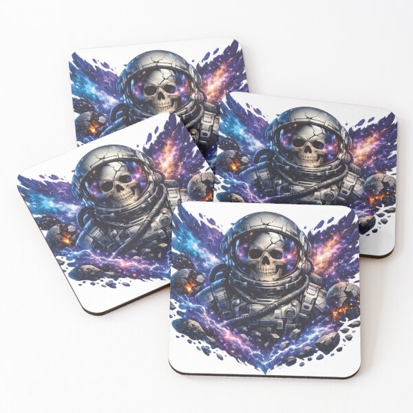 Item preview, Cosmic Skeleton Astronaut Sticker | Galaxy Skull Space Art | Dark Fantasy Vinyl Decal designed and sold by Ghost Of Chill.