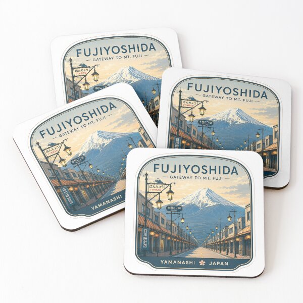 Item preview, Fujiyoshida Path to Mt. Fuji Vintage Travel Sticker | Japan Retro Street Art designed and sold by aoisora-kiki55.