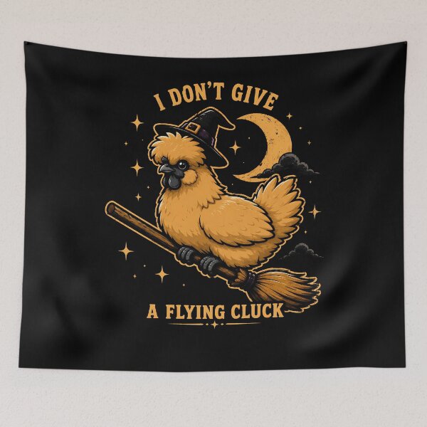 Item preview, Funny witch chicken on a broomstick design halloween designed and sold by rafaeltto.