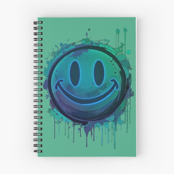 Item preview, Smiley (neon blue) designed and sold by nastalgixstudio.