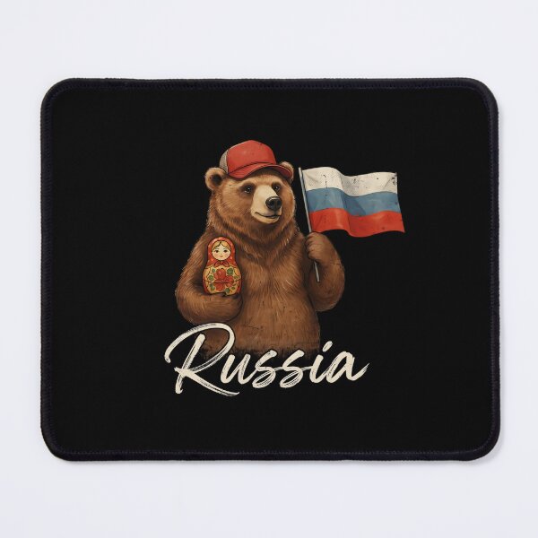 Item preview, Russia Brown Bear Russian Flag Matryoshka Nesting Doll Mascot designed and sold by Enea Kelo.