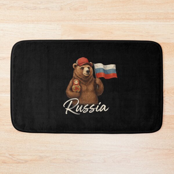 Item preview, Russia Brown Bear Russian Flag Matryoshka Nesting Doll Mascot designed and sold by Enea Kelo.