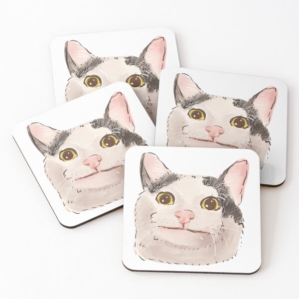 Item preview, Polite Cat Meme Cute Illustration designed and sold by KANAH FORYED.