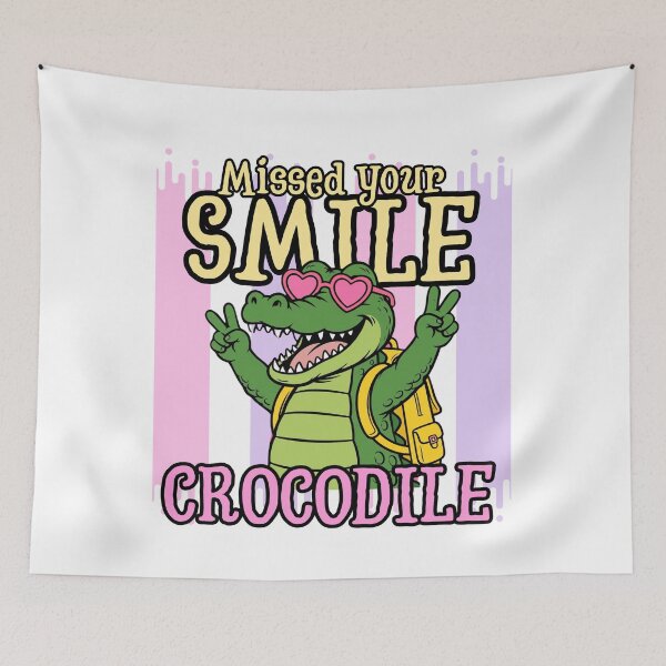 Item preview, Missed Your Smile Crocodile Funny Back To School Shirt designed and sold by Neurospicy Trolls.
