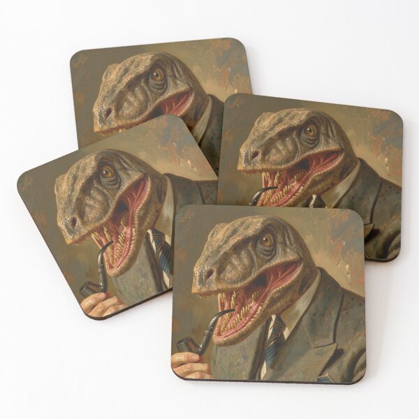 Item preview, Doctorsaurus - Funny Oil Painting designed and sold by Pop-And-Pixels.